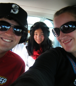 Meg, Lolo and Ryan get ready for takeoff in the tiny Cessna that will carry them over the Nazca Lines.
