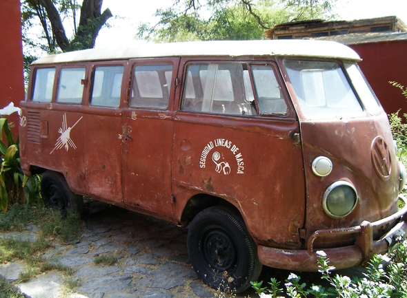 Already fascinated by Maria Reiche's life, Meg became a true fan when she caught sight of Reiche's wheels: An authentic VW van.